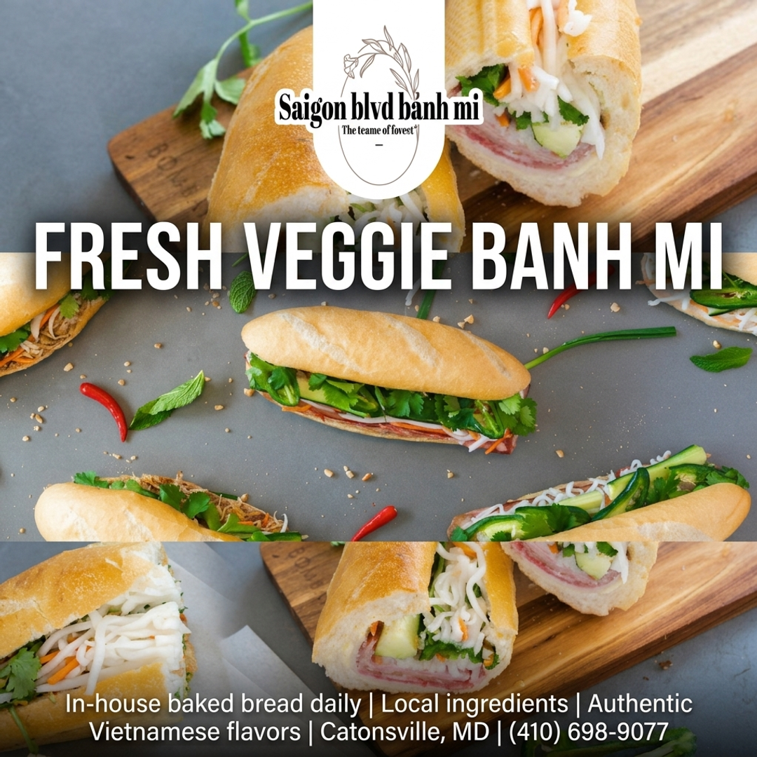 Saigon Blvd Banh Mi - Fresh Veggie Banh Mi