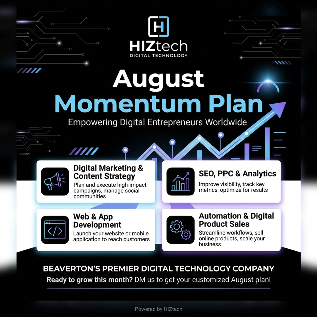 HIZtech - August Momentum Plan