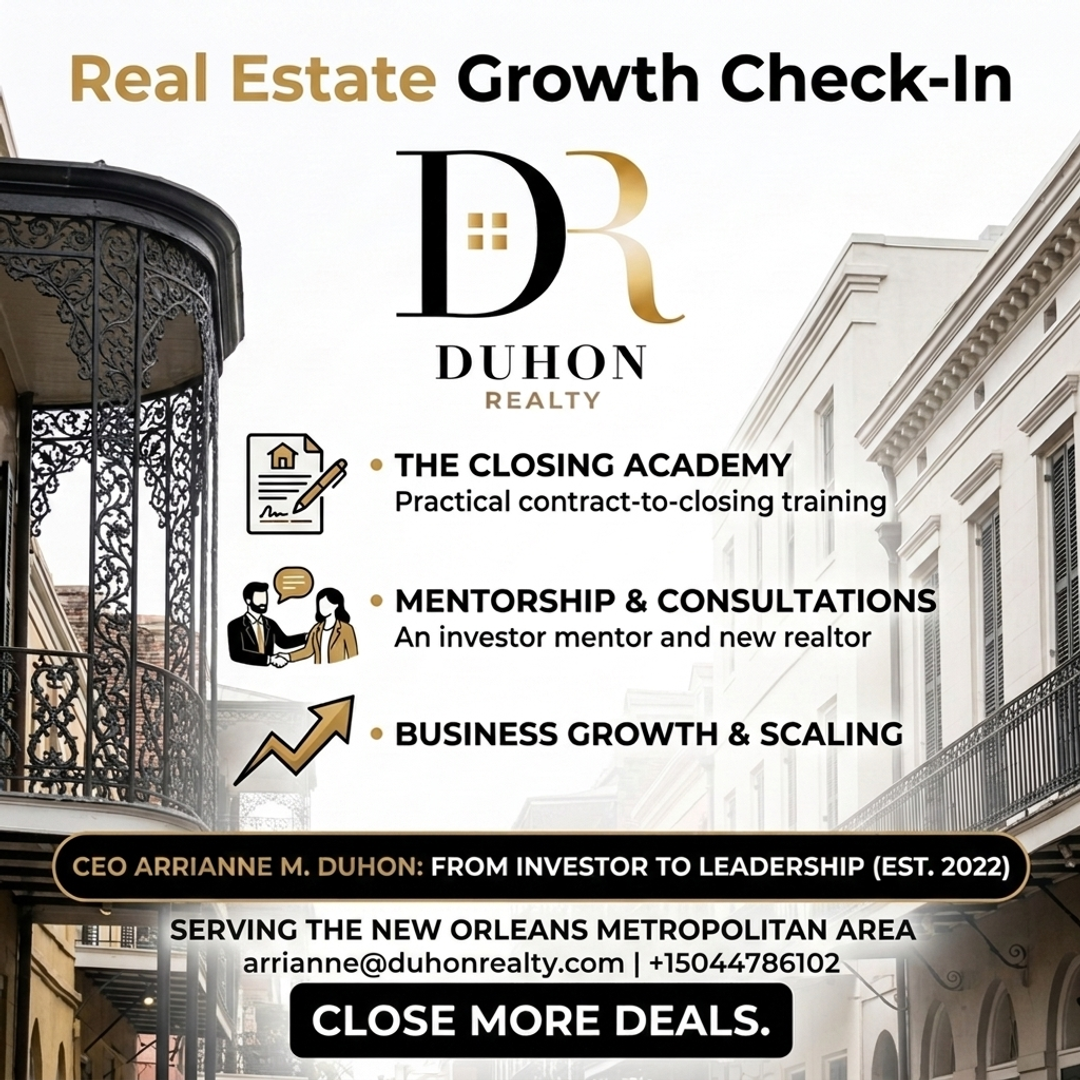 Duhon Realty - Real Estate Growth Check-In