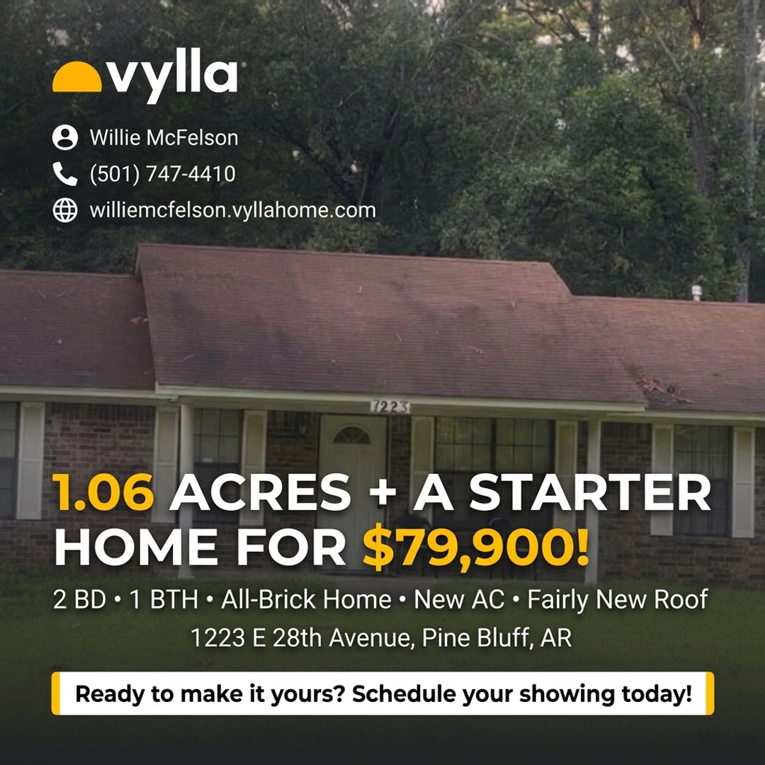 Willie McFelson - Pine Bluff Starter Home Listing